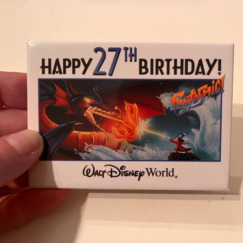 Walt Disney World Cast Member Button Button Pin -‎ Happy 27th Birthday!